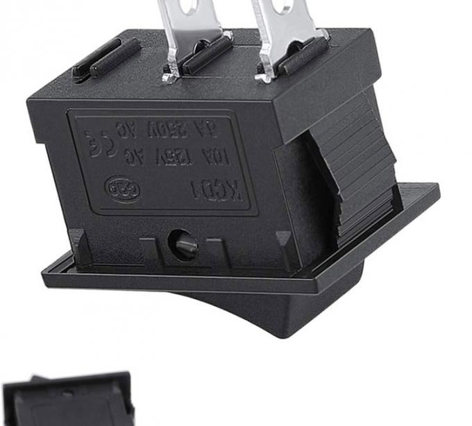 AC 6A/250V 10A/125V Zwart 2 Pin Positie Snap in ON OFF Elektrische boot Rocker Schakelaar 3