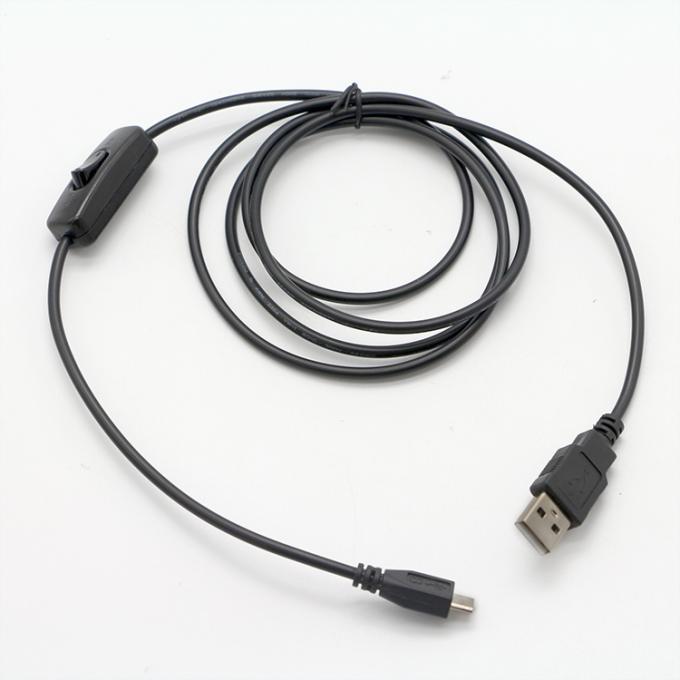 Hoogwaardige 1M ON OFF Controller Micro B naar USB A-verlengkabel met schakelaar voor LED-lamp 1