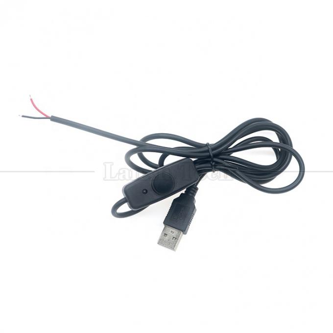 Waterdicht siliconen rubberen deksel op uit drukknop schakelaar 5V USB openen Bare 2pin draden Eindkabel voor LED-lamp 2