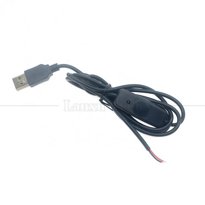 Waterdicht siliconen rubberen deksel op uit drukknop schakelaar 5V USB openen Bare 2pin draden Eindkabel voor LED-lamp 3