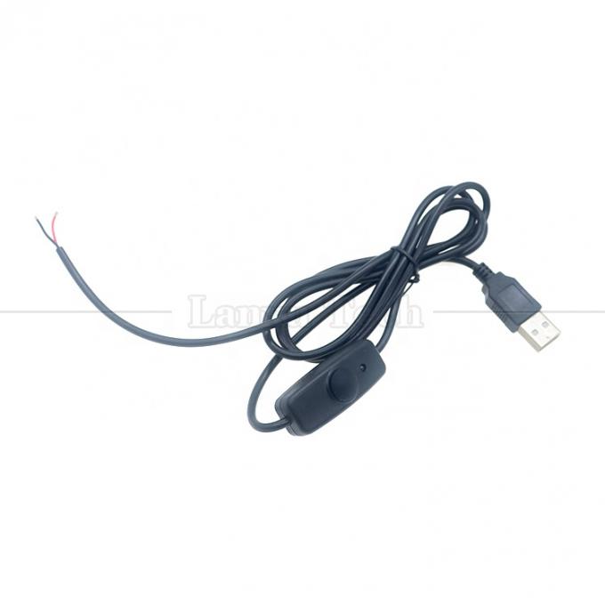 Waterdicht siliconen rubberen deksel op uit drukknop schakelaar 5V USB openen Bare 2pin draden Eindkabel voor LED-lamp 4