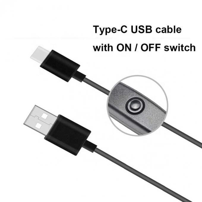 1m 5V 3A USB Type C opladerstroomkabel met schakelaar ON OFF voor Raspberry Pi 2