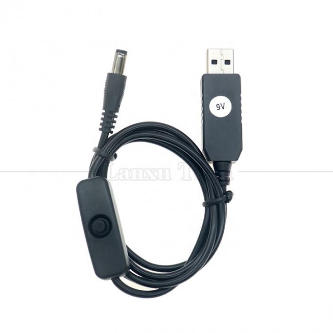 Hoogwaardige booster 5V USB tot 12V 9V DC 5,5x2,1 mm Barrel Jack Power Charger ON OFF kabel met schakelaar voor Router Fan LED strip 5