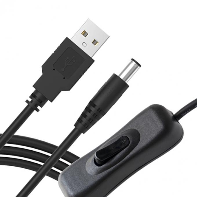 1m 5V USB naar DC 5,5x2,1mm Power Charger Extension Cable met ON OFF Switch voor Led 4