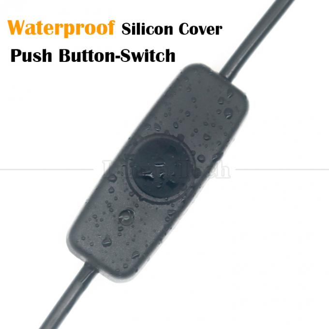 Custom Factory Waterproof Silicon Cover Push Button 2 Pin DC Power on off Switch Cable voor Lamp Motorcycle 0