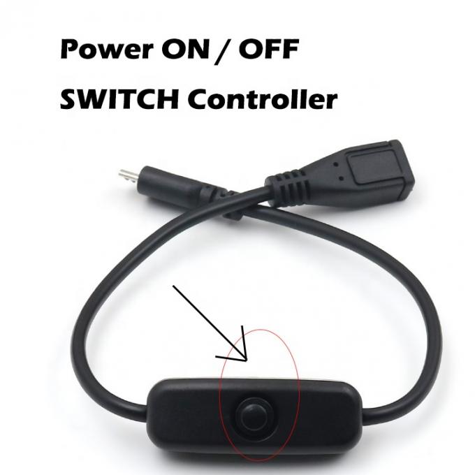 Aanpassing van mannelijk naar vrouwelijk opladen ON OFF Micro USB-verlengkabel met schakelaar 4