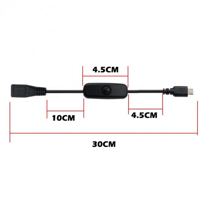 Aanpassing van mannelijk naar vrouwelijk opladen ON OFF Micro USB-verlengkabel met schakelaar 2