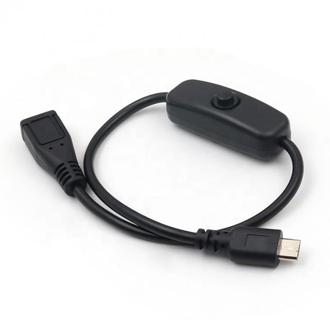 Aanpassing van mannelijk naar vrouwelijk opladen ON OFF Micro USB-verlengkabel met schakelaar 5