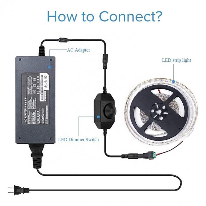 CE-certificaat 12V 24V man tot vrouw gelijkstroom ON OFF Switch Controller LED dimmer voor lamp 7