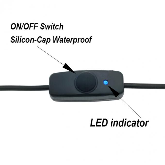 USB Type C Man tot Vrouw aan en uit Silicon Cap Switch Extension Cable voor Raspberry Pi Lamp Fan 3