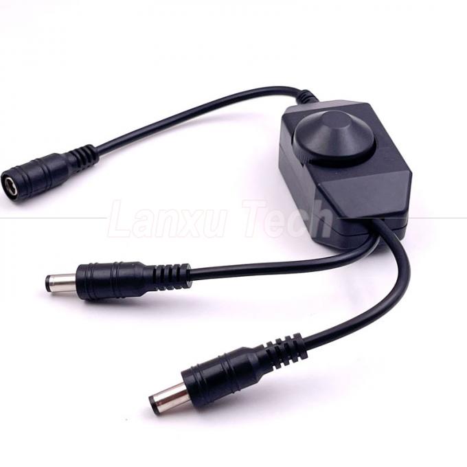 12v 1 Vrouwelijke tot Splitter 2 Mannelijke DC Power on off Rotation Switch Controller LED Dimmer voor lamp 0