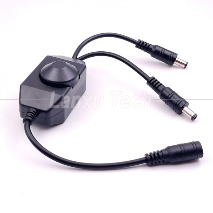 12v 1 Vrouwelijke tot Splitter 2 Mannelijke DC Power on off Rotation Switch Controller LED Dimmer voor lamp 4