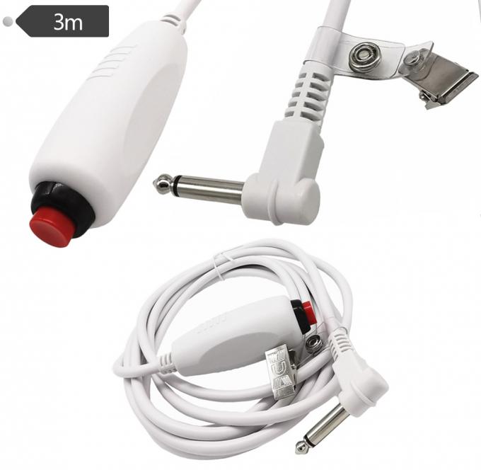 Custom 6.35 Single Button Switch Line Emergency Call Button Nurse Call Cable met clip voor verpleegsterstation Verpleegster Call System 1