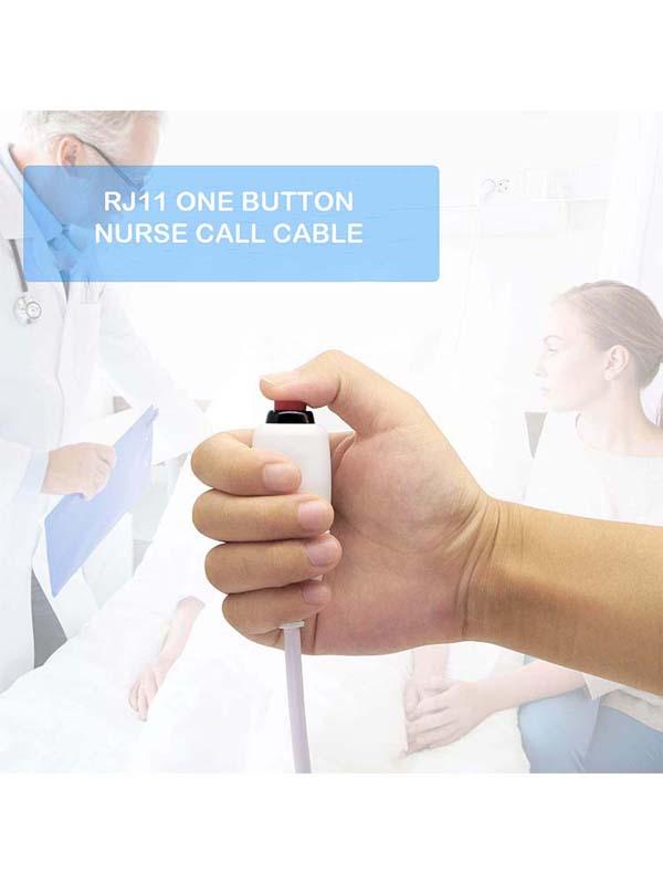Custom 6.35 Single Button Switch Line Emergency Call Button Nurse Call Cable met clip voor verpleegsterstation Verpleegster Call System 8