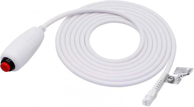Custom RJ11 6Pin 4Core Single Button Hand Grip Verpleegkundige Call Cable met Clip voor Verpleegster Station Verpleegkundige Call Station 5