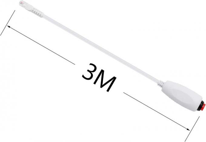 Custom RJ11 6Pin 4Core Single Button Hand Grip Verpleegkundige Call Cable met Clip voor Verpleegster Station Verpleegkundige Call Station 3