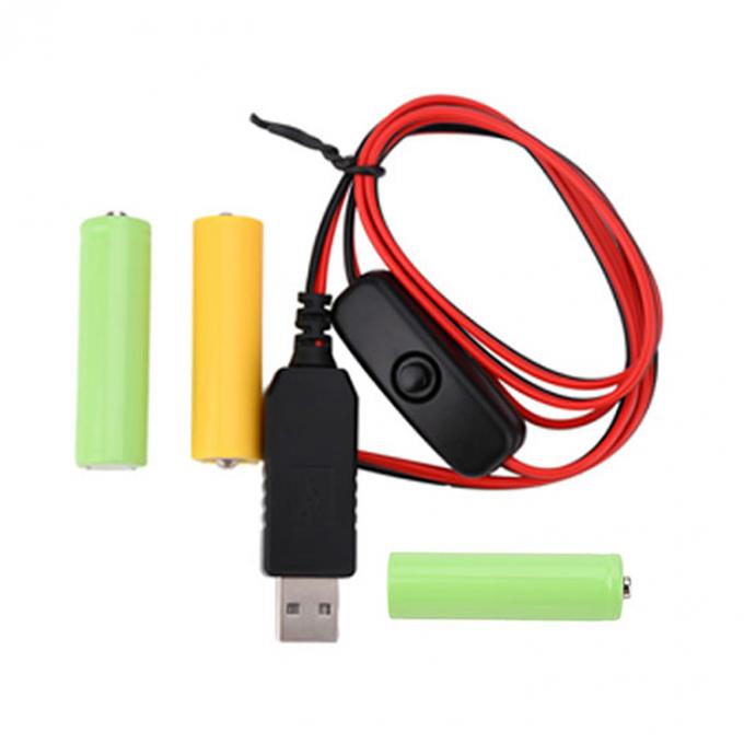 1.5v 3v 4.5v 6v LR6 AA LR03 AAA Batterijverwijder USB-schakelaar ON OFF vervangen 3