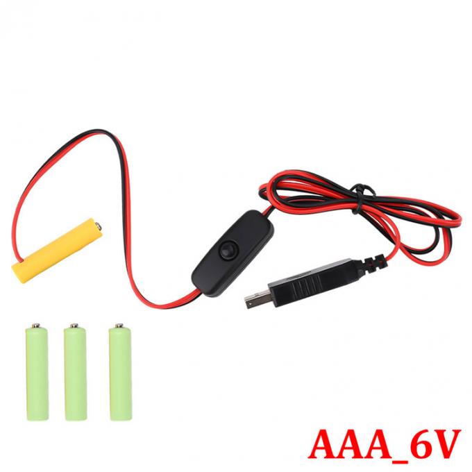 1.5v 3v 4.5v 6v LR6 AA LR03 AAA Batterijverwijder USB-schakelaar ON OFF vervangen 2