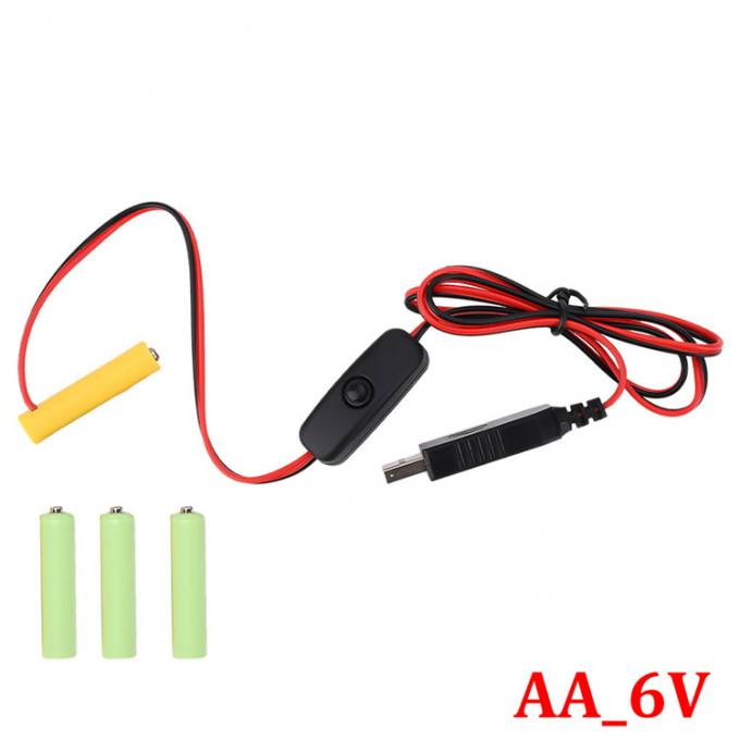 1.5v 3v 4.5v 6v LR6 AA LR03 AAA Batterijverwijder USB-schakelaar ON OFF vervangen 5