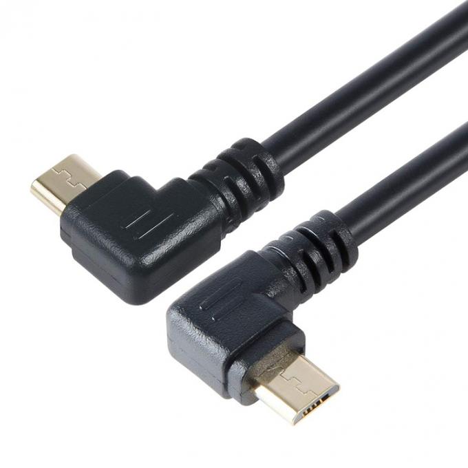 Hoek USB tot L-vorm Links-rechtshoek 90 graden Micro V8 Extension Data Charger Cable 3