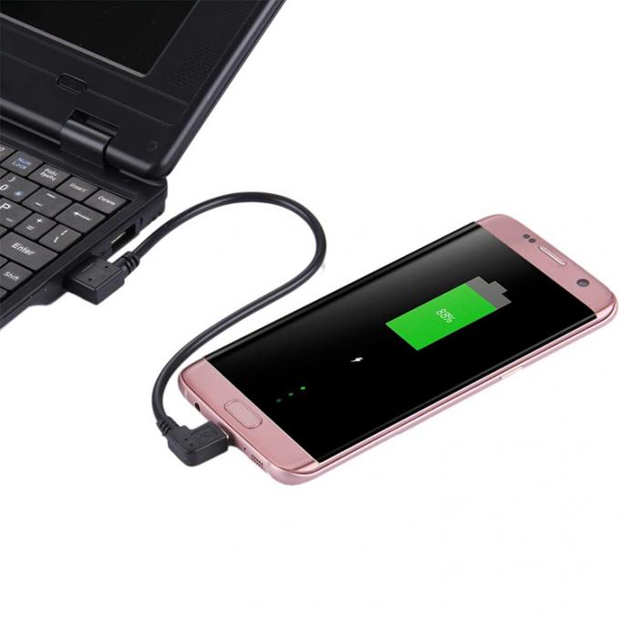 Hoek USB tot L-vorm Links-rechtshoek 90 graden Micro V8 Extension Data Charger Cable 7