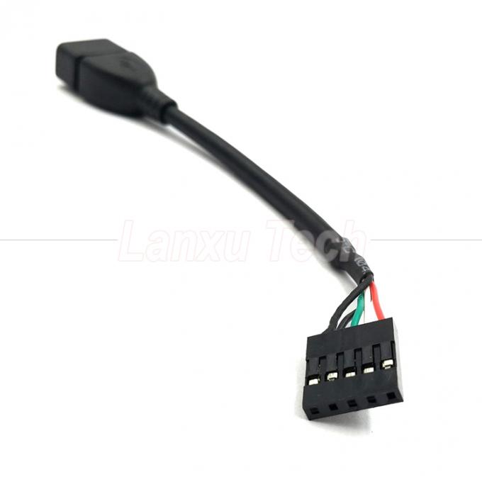 Persoonlijke USB 2.0 Type A Vrouwelijke stekkerkop tot 5 pin Dupont Connector Draad Moederbordkabel 1