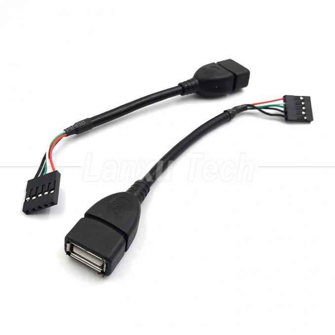 Persoonlijke USB 2.0 Type A Vrouwelijke stekkerkop tot 5 pin Dupont Connector Draad Moederbordkabel 0