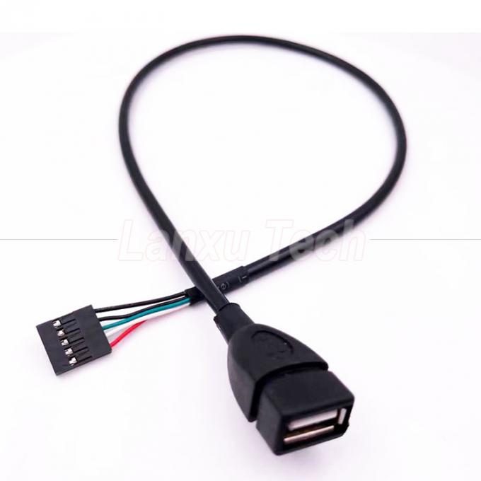 Persoonlijke USB 2.0 Type A Vrouwelijke stekkerkop tot 5 pin Dupont Connector Draad Moederbordkabel 4