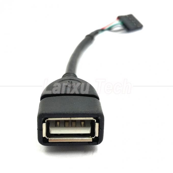 Persoonlijke USB 2.0 Type A Vrouwelijke stekkerkop tot 5 pin Dupont Connector Draad Moederbordkabel 2