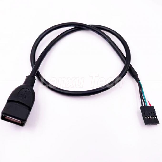 Persoonlijke USB 2.0 Type A Vrouwelijke stekkerkop tot 5 pin Dupont Connector Draad Moederbordkabel 3