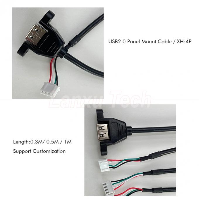 USB 2.0 Panel Mount Type A naar JST XH PH VH 4 pin kabel 3