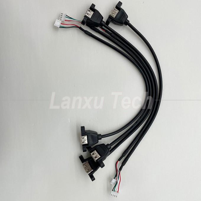 USB 2.0 Panel Mount Type A naar JST XH PH VH 4 pin kabel 6
