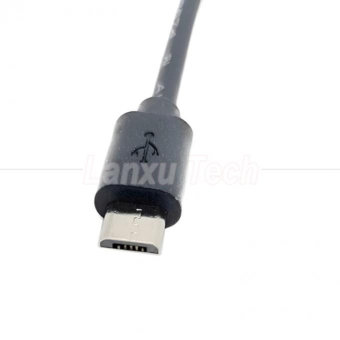 Micro USB Mannelijk naar DC 3,5x1,35 mm Vrouwelijk Jack Stromverlengkabel voor ventilatoren LED-strips 3