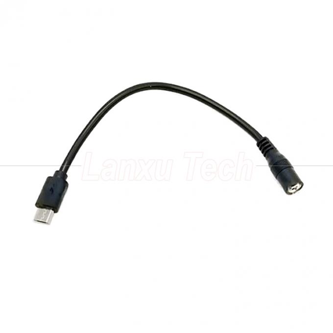Micro USB Mannelijk naar DC 3,5x1,35 mm Vrouwelijk Jack Stromverlengkabel voor ventilatoren LED-strips 5