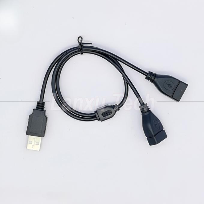 USB 2.0 A Man tot 2 Dual USB Vrouwelijke Jack Y Splitter Hub Power Cord Extension Adapter Cable 2