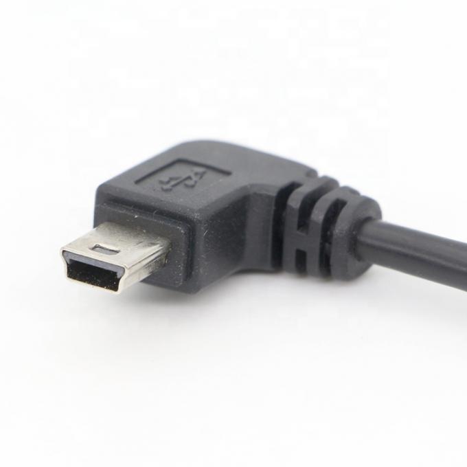 Schroefvergrendeling 90 graden rechthoek Man tot Vrouw Mini USB-paneel Montage verlengkabel 5