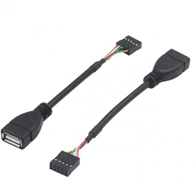 USB Type A Vrouwelijke tot 9 pin Dupont Vrouwelijke kop moederbord adapter kabel 2