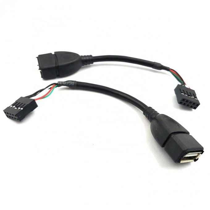 USB Type A Vrouwelijke tot 9 pin Dupont Vrouwelijke kop moederbord adapter kabel 0