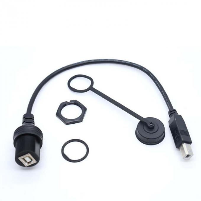 USB B 2.0/3.0 Waterdicht verlengkabel van man tot vrouw met flush-montagepaneel voor printer auto vrachtwagen boot motorfiets computer 3