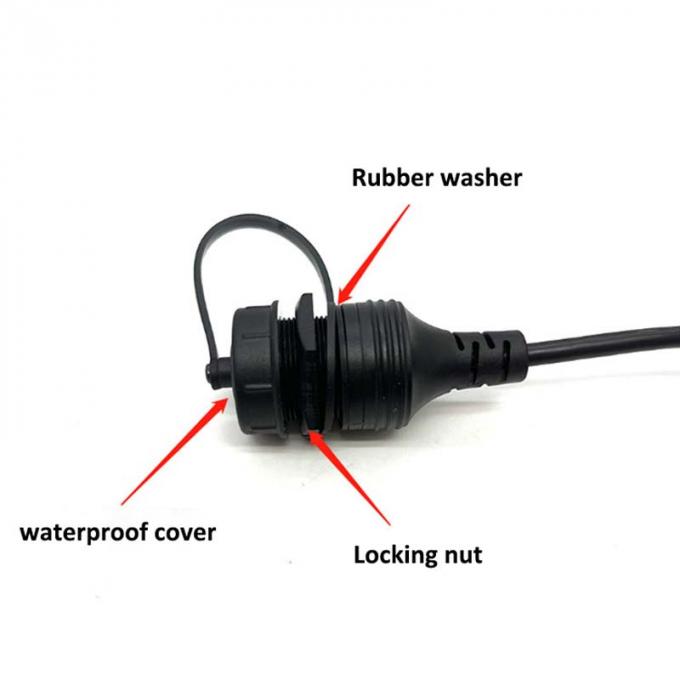 USB B 2.0/3.0 Waterdicht verlengkabel van man tot vrouw met flush-montagepaneel voor printer auto vrachtwagen boot motorfiets computer 0