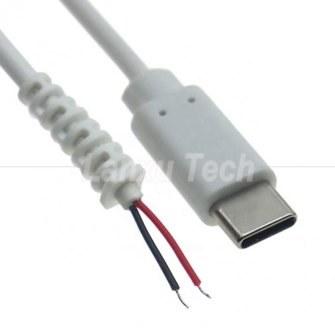 Aanpassing USB Type C Mannelijk Vrouwelijk tot Bare Wire Pigtail End Charger Cable met Spanningsverlichting 2