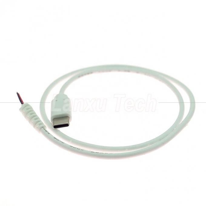 Aanpassing USB Type C Mannelijk Vrouwelijk tot Bare Wire Pigtail End Charger Cable met Spanningsverlichting 0