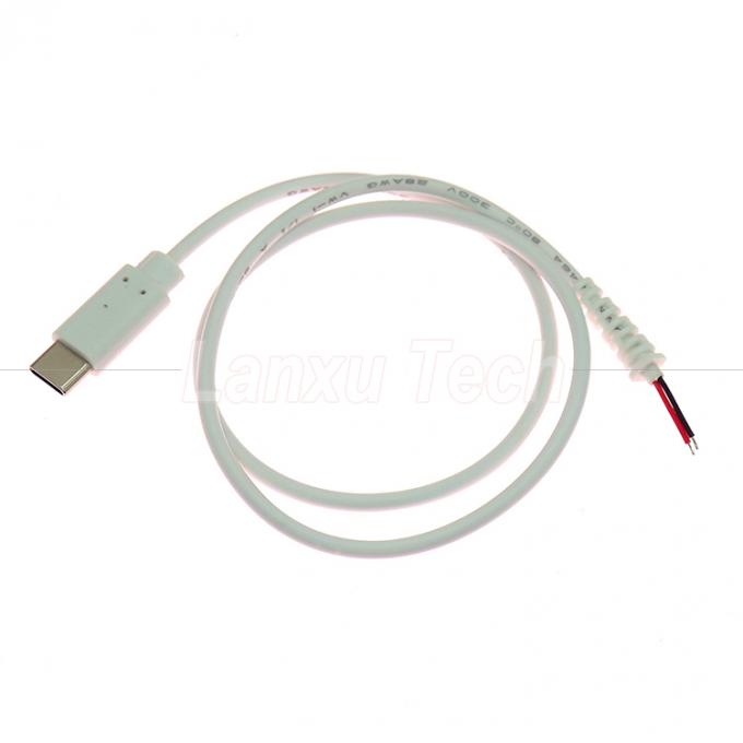 Aanpassing USB Type C Mannelijk Vrouwelijk tot Bare Wire Pigtail End Charger Cable met Spanningsverlichting 3