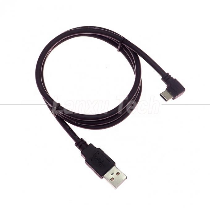 90 graden rechthoekige snelle oplaad 2A USB 2.0 tot type C dataladder verlengkabel 0