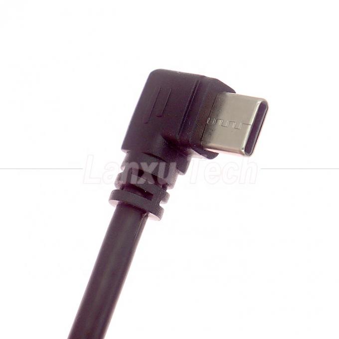 90 graden rechthoekige snelle oplaad 2A USB 2.0 tot type C dataladder verlengkabel 2