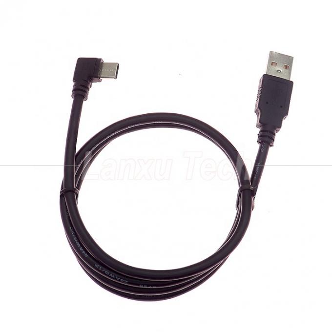 90 graden rechthoekige snelle oplaad 2A USB 2.0 tot type C dataladder verlengkabel 4