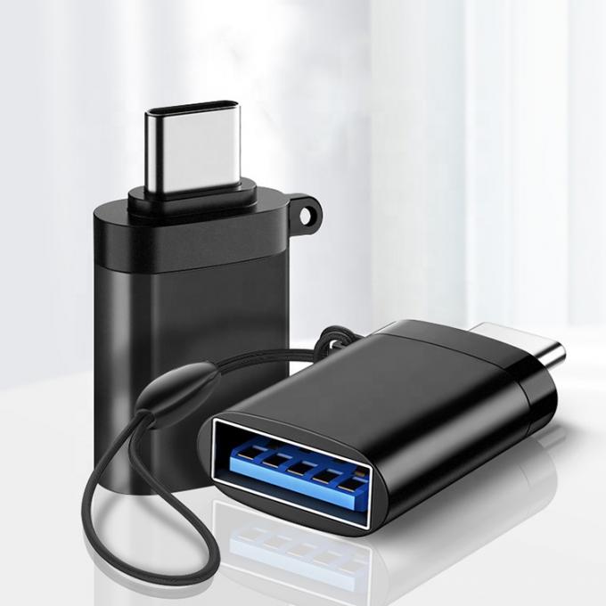 Draagbare Mini Lanyard Metal Shell OTG Type C 3.1 Mannelijke naar USB 3.0 Vrouwelijke Adapter 0