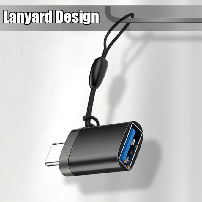 Draagbare Mini Lanyard Metal Shell OTG Type C 3.1 Mannelijke naar USB 3.0 Vrouwelijke Adapter 1