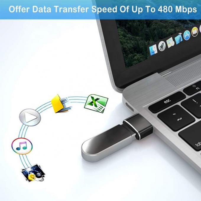 Multicolors Metal Shell USB Type C Vrouwelijke naar USB Mannelijke Adapter 3