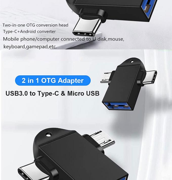 2 in 1 USB3.0 naar Micro B Type C USB Converter OTG Adapter voor Android Phone U Disk Mouse 1